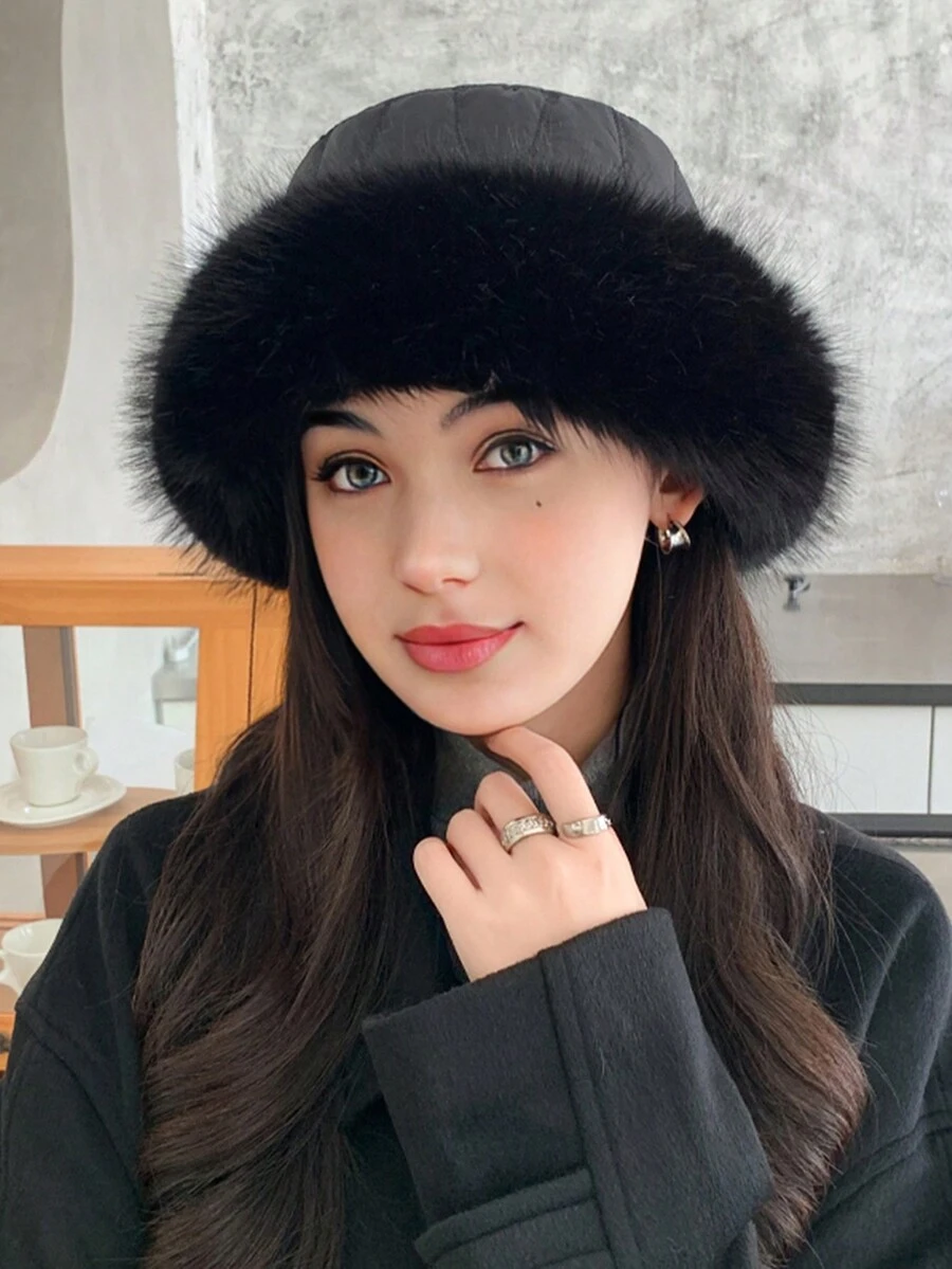 1 chiếc mũ xô màu trơn cho nữ, vải nỉ dày chống gió ấm áp cho mùa đông, dễ thương thời trang giản dị thanh lịch xu hướng đường phố cổ điển phù hợp với mọi hoạt động, thích hợp cho hoạt động ngoài trời, đi bộ, trượt tuyết, cưỡi ngựa, du lịch, tiệc tùng, sử dụng hàng ngày - MM1069 - Xem 1