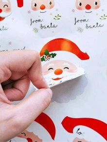 45 miếng dán nhãn ông già Noel, miếng dán nhãn ông già Noel, miếng dán niêm phong quà tặng Giáng sinh, miếng dán gói quà Giáng sinh, thích hợp cho Giáng sinh, quà tặng tiệc ngày lễ - Nhiều màu - Xem 6