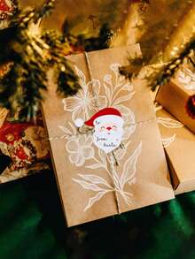 45 miếng dán nhãn ông già Noel, miếng dán nhãn ông già Noel, miếng dán niêm phong quà tặng Giáng sinh, miếng dán gói quà Giáng sinh, thích hợp cho Giáng sinh, quà tặng tiệc ngày lễ - Nhiều màu - Xem 4