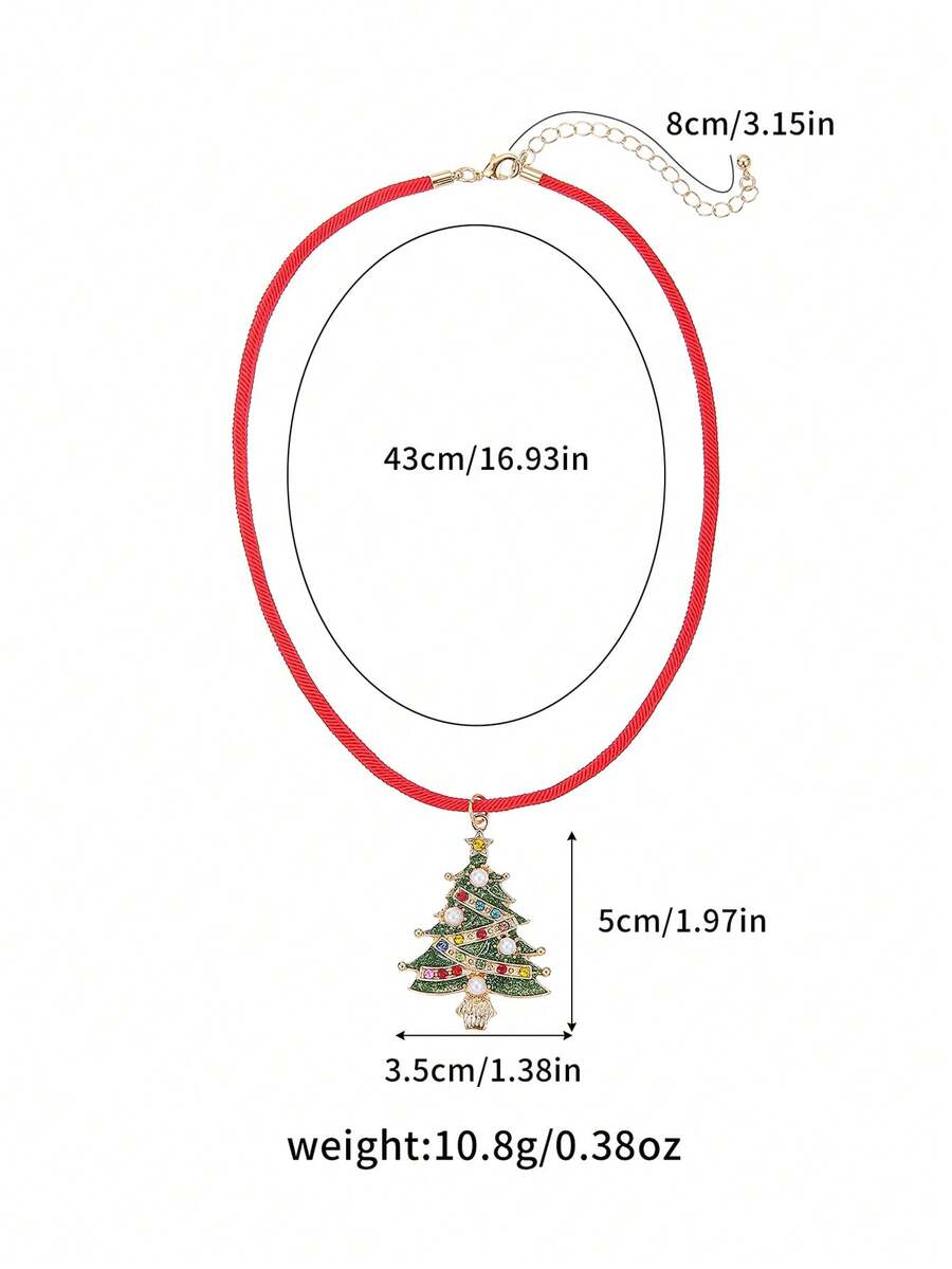 A Christmas Tree Pendant Necklace In Christmas Style, Unisex, Is