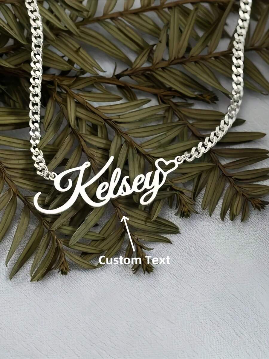 1 chiếc vòng cổ mặt dây chuyền tên bằng bạc Sterling mạ vàng bạc hồng đặc biệt tùy chỉnh với thiết kế hình trái tim cho ngày lễ tình nhân, ngày của mẹ, sinh nhật, đám cưới, tốt nghiệp và các dịp khác - Mạ vàng 18K, đá quý tự nhiên, phong cách ngày lễ, quà tặng cho mọi mùa Lễ tạ ơn Giáng sinh, dễ thương, tùy chỉnh, cá nhân hóa, độc đáo, quà tặng lý tưởng cho anh ấy, quà tặng lý tưởng cho cô ấy, cô ấy, bạn trai, bạn gái, bố, mẹ, gia đình, bạn bè, cho ngày kỷ niệm, cho sinh nhật, cho lễ tốt nghiệp, cho vũ hội, cho bữa tiệc, trang sức bằng thép không gỉ - Nhiều màu - Xem 1