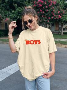 Camisa Camiseta Estampa Streetwear Frango The Boys Estilo Oversize Ref 2138 VEST NERD - Caqui - Visão 5