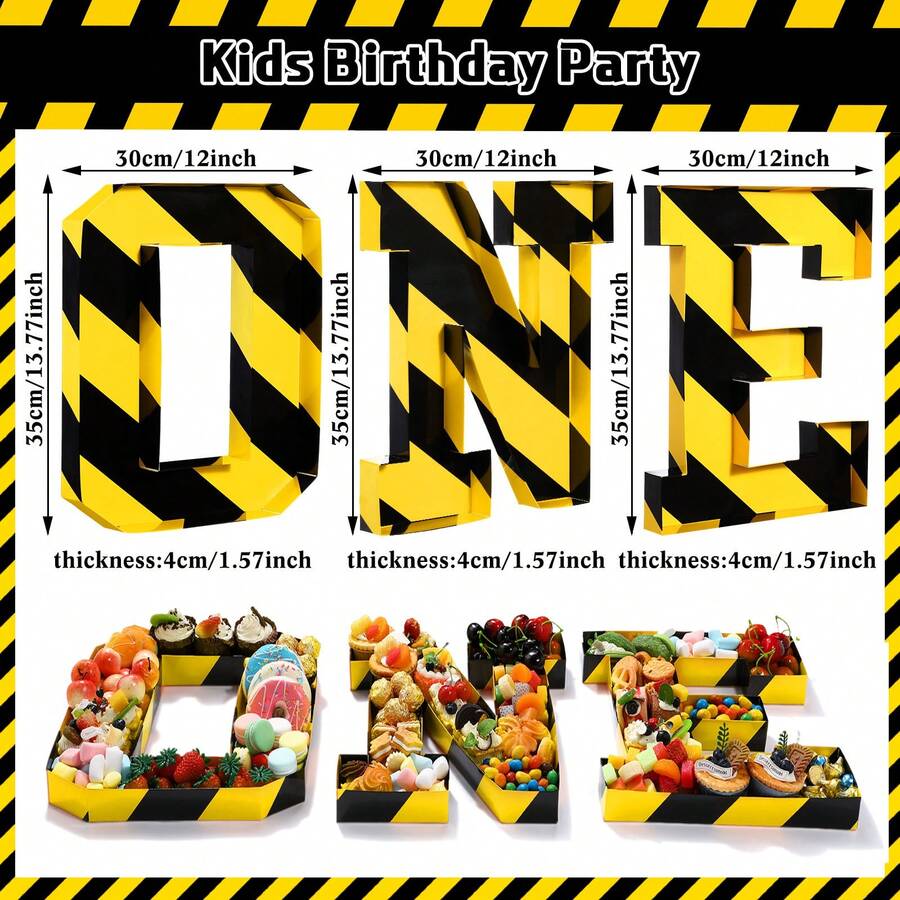 13.7''H Charcuterie Letters Fillable Construction Decoration One