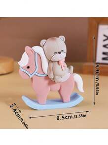 1 chiếc phụ kiện trang trí bánh hình gấu dễ thương, màu hồng, xanh dương, nâu với nhiều tư thế khác nhau, thang màu kaki và nâu đậm, các khối chữ nhiều màu và gấu cưỡi ngựa bập bênh, thích hợp cho tiệc rửa tội, tiệc tiết lộ giới tính, trang trí bánh sinh nhật, chất liệu cao su mềm, có thể tái sử dụng. - nhiều màu - Xem 15