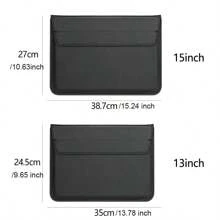 Customized Name Letters Smooth PU Leather Men Women Laptop Sleeve Pouch For Macbook Air Pro Retina 13 15 Inch Case Personalized Initials 13.3 15.4 Inch Sleeve Envelope Bag PU Leather Laptop Notebook Bracket Stand Cover Shell Laptop Bag Unisex