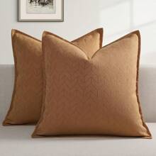 1 pièce Taies d'oreiller 45x45 Set de Luxueux Coussins Décoratifs Avec Bords à Volant Design à Motif Texturé Flèche Housse de Coussin Douce et Épaisse Pour Canapé, Lit et Décoration d'Intérieur
