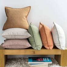1 pièce Taies d'oreiller 45x45 Set de Luxueux Coussins Décoratifs Avec Bords à Volant Design à Motif Texturé Flèche Housse de Coussin Douce et Épaisse Pour Canapé, Lit et Décoration d'Intérieur
