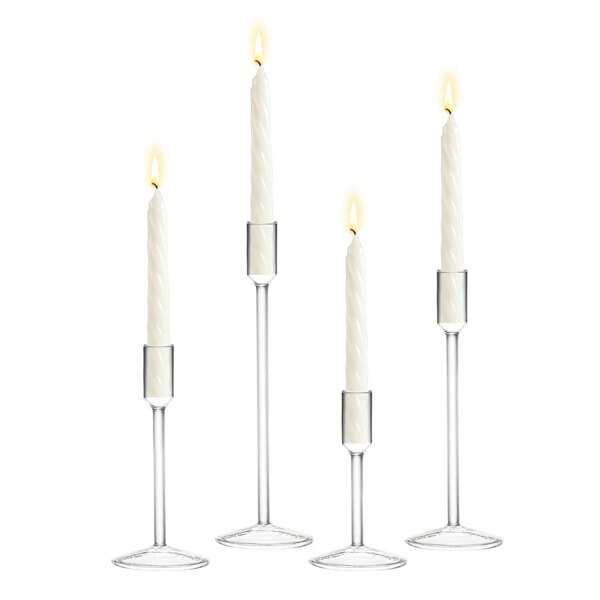 4pcs/Set Test Tube Glass Candle Holders, Romantic Party Candlesticks, Wedding Table Decor, Home Decoration