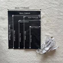防水 USB 供电宠物智能加热垫 - 耐用舒适，四速开关可调节，温度在 20 至 45 度之间 - 黑色 - 查看 4