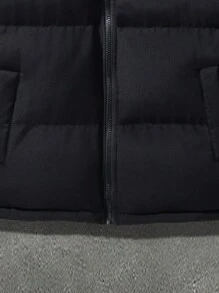 男士长袖加厚保暖秋冬立领字母印花绗缝外套