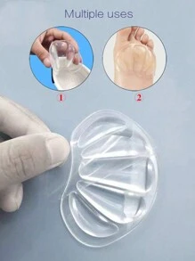 前腳墊，2片扇形防震防滑自粘後跟保護工具 - 無色 - 查看 7