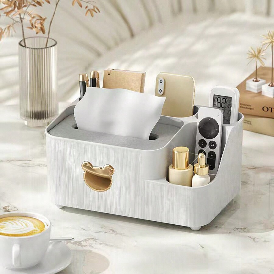 1pc Bear Shaped Desktop Storage Box, Creative Home Living Room Dining