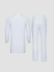 Plus Size Men Dashiki Suits, Minimalist African Print 2 Pieces Set Include Shirt And Pants, Casual Outfit For Weddings, Parties, Dates, Business, 4 Seasons