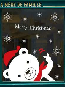 Christmas Window Clings, Snowman Window Decals, Christmas Glass Window Stickers, Winter Holiday Decoration - Multicolor - View 12