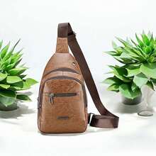 Men Waist Bags - 棕色 - 查看 2