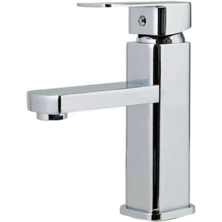 Single Lever Square Low Spout Stainless Steel Bathroom Faucet 3601C Immediate Shipping - 白色 - 查看 1