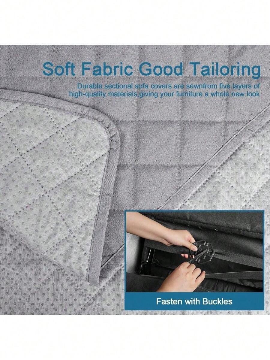 Waterproof Recliner Loveseat Cover With Console NonSlip Couch Cover