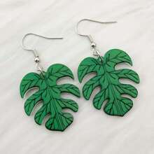 1 Cặp Hoa tai hình lá, Trang sức Acrylic phong cách Bohemian, Hoa tai thời trang ngày lễ - Nhiều màu - Xem 14