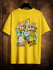 Shirt T-Shirt Print Streetwear Skate Oversize Style CoolZone Ref 2139 VEST NERD - 黃色 - 查看 1