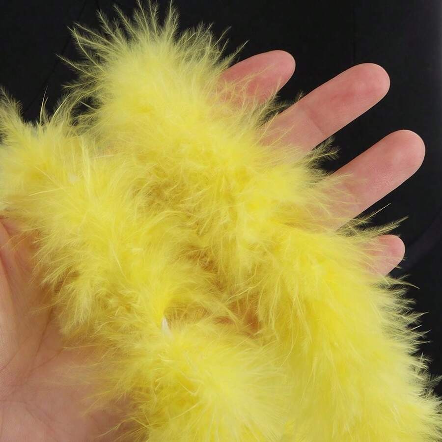 1 Pc 2M Feather Boa Strip For Christmas Tree Fluffy Feather On Ribbon