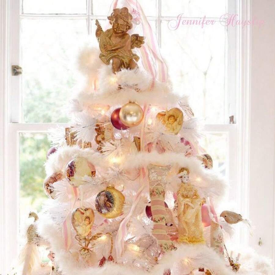 1 Pc 2M Feather Boa Strip For Christmas Tree Fluffy Feather On Ribbon