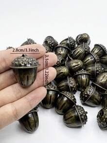 10 圣诞铃铛吊坠、松果风铃、复古铃铛吊坠、节日户外装饰最佳礼物 - 彩色 - 查看 6