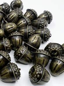 10 圣诞铃铛吊坠、松果风铃、复古铃铛吊坠、节日户外装饰最佳礼物 - 彩色 - 查看 5