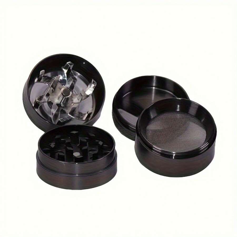 Herb Grinder 40mm 4Layer Hand Crank Spice Mill With Mesh Screen, Non