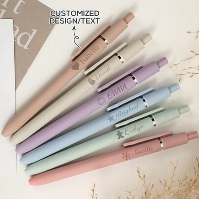 Bolígrafos personalizados Bolígrafos grabados Morandi Suministros de oficina Regalo para ella Útiles escolares Regalo de Navidad Regalo de graduación Regreso a la escuela Reutilizable, Multifuncional Contratado, Moderno Rosa caliente, Azul real, Verde Personalizado, Personalizado, Regalos de boda personalizados, Regreso a la escuela, Para regalos de oficina para maestros, Para la universidad, Para colegas, Decoración de oficina