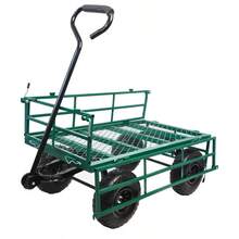 Wagon Cart Garden Cart Trucks Make It Easier To Transport Firewood - Xanh như hình - Xem 3