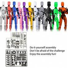 1 Set Of 6+ Educational DIY Lucky 13 Building Blocks Robot And Accessories, Full Articulated Posable Figures, 3D Printed Dummy 13 Toys, DIY Stress Relief Toys (Some Colors Randomly Shipped)