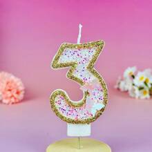 1 nến sinh nhật màu hồng vàng, trang trí tiệc sinh nhật hình con bướm, nến sinh nhật màu hồng vàng số 0-9, nến sinh nhật lấp lánh lớn 2,95"/7,5cm, đồ trang trí tiệc cưới - Hoa hồng vàng - Xem 21