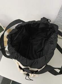 Retro Large Capacity Handbag Tote Bag For Women With Charms - White - View 5