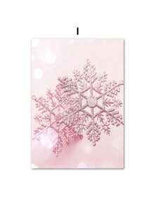 1PC Pink Christmas Winter Snow Santa Chalet Wall Art Canvas Painting Nordic Posters And Prints Wall Pictures For Bedroom Home Decor No Frame Christmas Decorations Room Decor - Multicolor - View 20