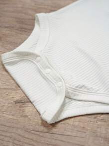 minizone 3 Stück/Packung Baby Jungen einfarbige Langarm-Strampler, lässig & vielseitig