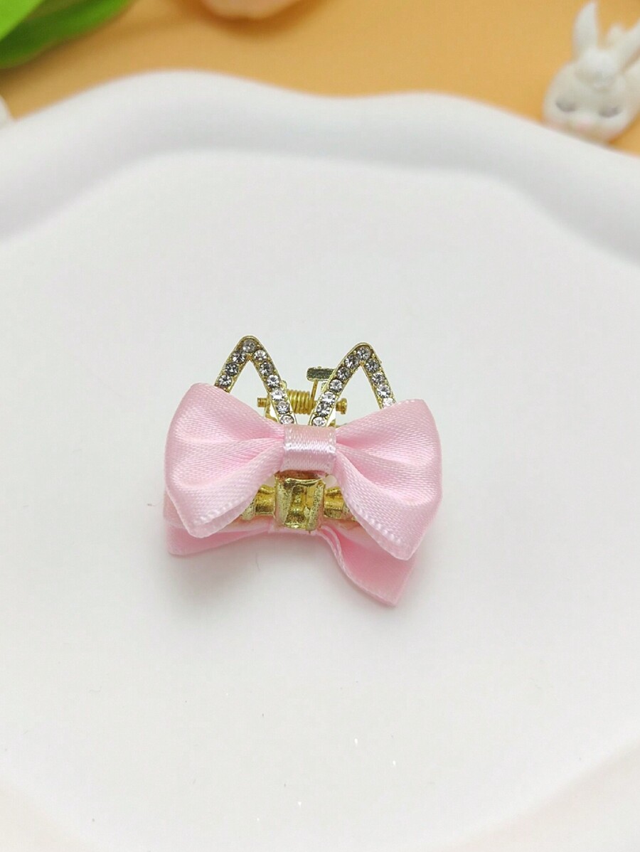 Pet Bow Crown Hair Clip, Cute Rabbit Ears Cat Ear Hair Clip, Cat Hair