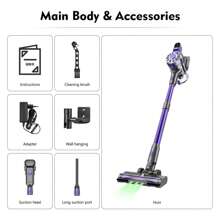 Baofeng High Power Cordless Handheld Vacuum Cleaner For Home - Purple - View 7