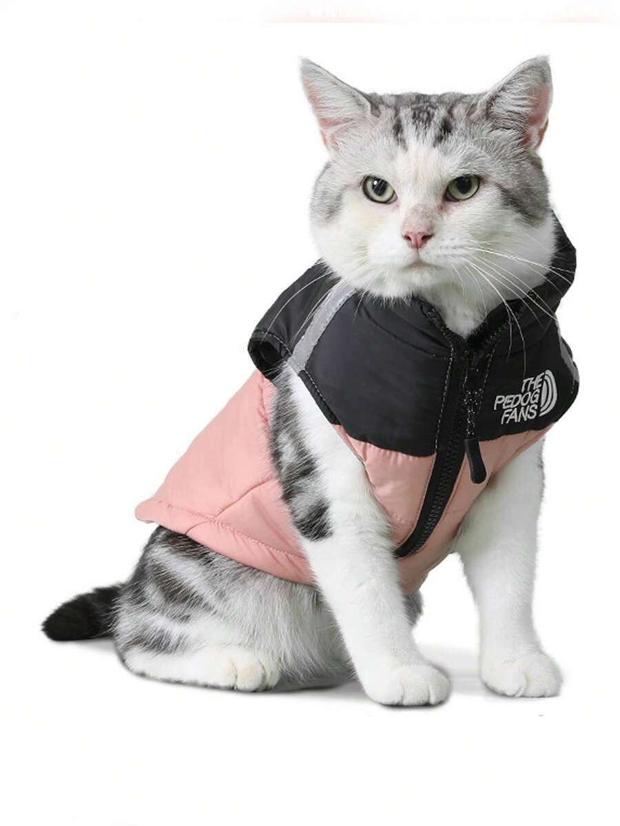 1pc Pet Dog Clothes, Warm Thick Wear Suitable For Cats And Dogs, Can Be Leashed For Large Dogs