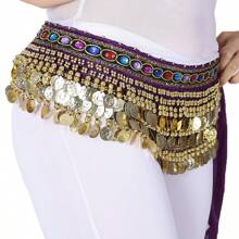 Outfits Belly Dance Glitter Sequins Tassel Skirts, Fashionable Dancing Waist Belt Skirts For Bellydance - Multicolor - View 15