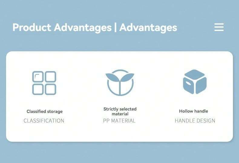 1 Pc, White Simple PP Material Plastic Storage Basket, Kitchen Home