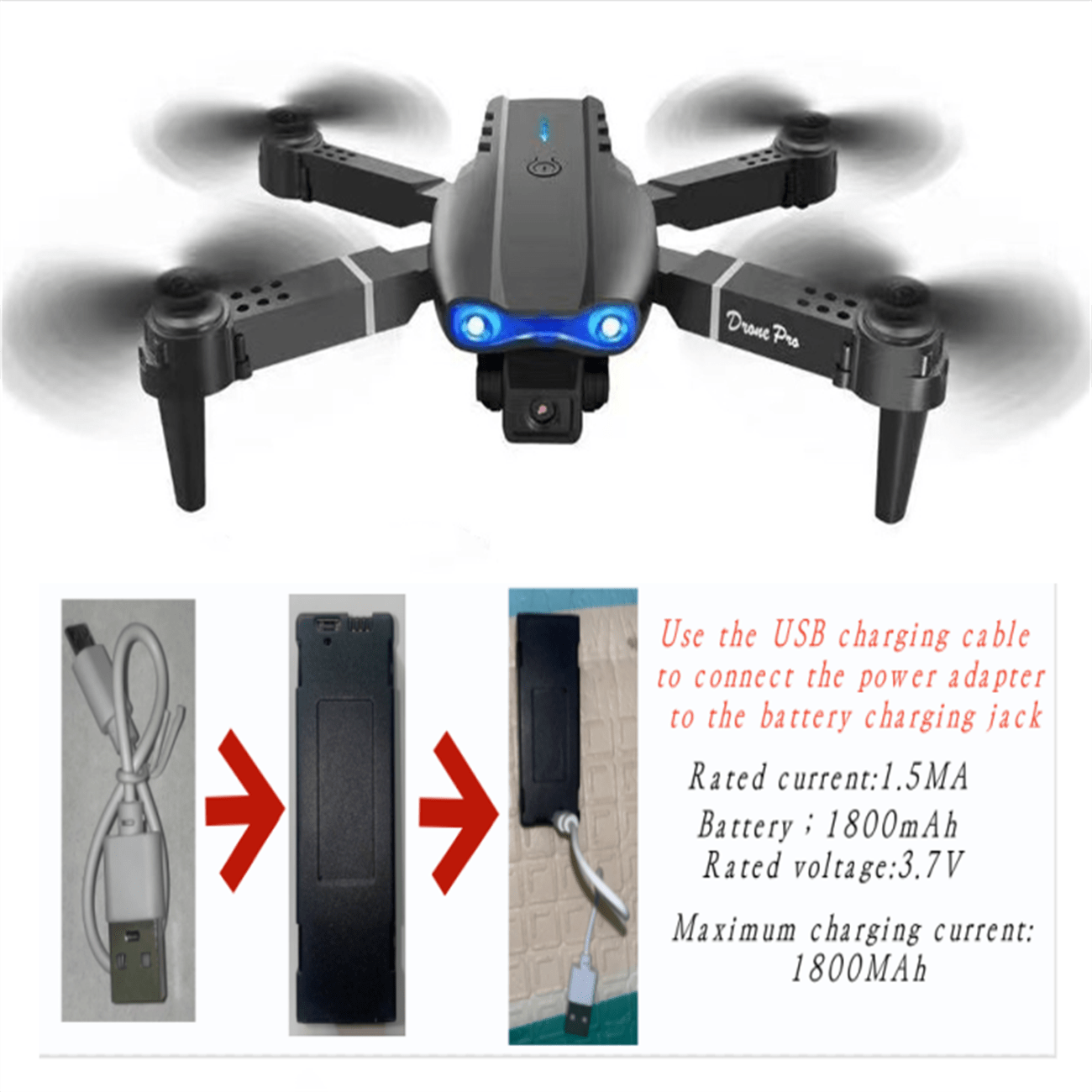 Professional E88PRO Drone Double HD Camera One Click Take Off And Land