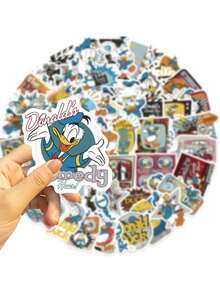 50张唐老鸭装饰涂鸦贴纸可用于将装饰贴纸贴在笔记本电脑、手提箱、墙壁、冰箱、汽车和水瓶上。 - 彩色 - 查看 3