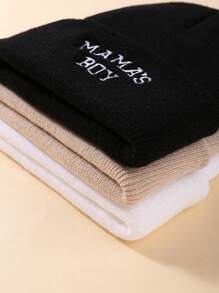 3-Piece Solid Color Children's Knitted Hat Combination Suitable For Keeping Warm In Winter, Baby Winter Hat - Multicolor - View 4