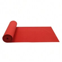 Rainaut alfombra de pasillo roja de 3 pies x 33 pies, alfombra de pasillo para fiestas, pasillos y salas - Rojo - Ver 8