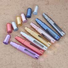 12ml 大容量便携式香水喷雾瓶 - 可再填充、旅行装、底部填充、化妆品分瓶、雾化器、用于香水倾倒和外出使用的空容器，旅行必需品，海滩旅行收纳袋，暑假返校 - 彩色 - 查看 6