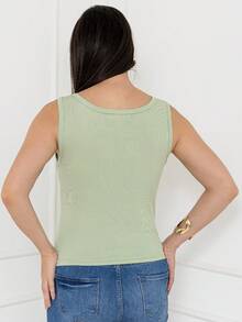 The Imported Small Vest For Women Has Small Stripes And Six Colors. The Model Number Is CF0378 - 綠色 - 查看 6