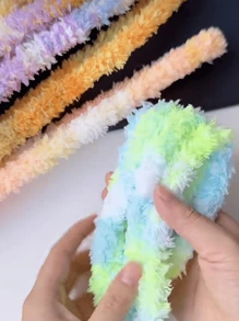 1pc/1m Extra Long & Thick Chenille Pipe Cleaner, Coral Fleece Curly Wire Twist Stem Crafts For Handmade Dog Gift, DIY Craft Supplies