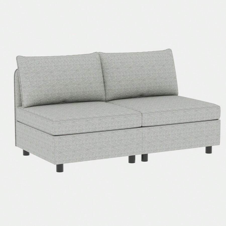 Armless Seat For Modular Sectional Sofa, Convertible Sofa Seat With