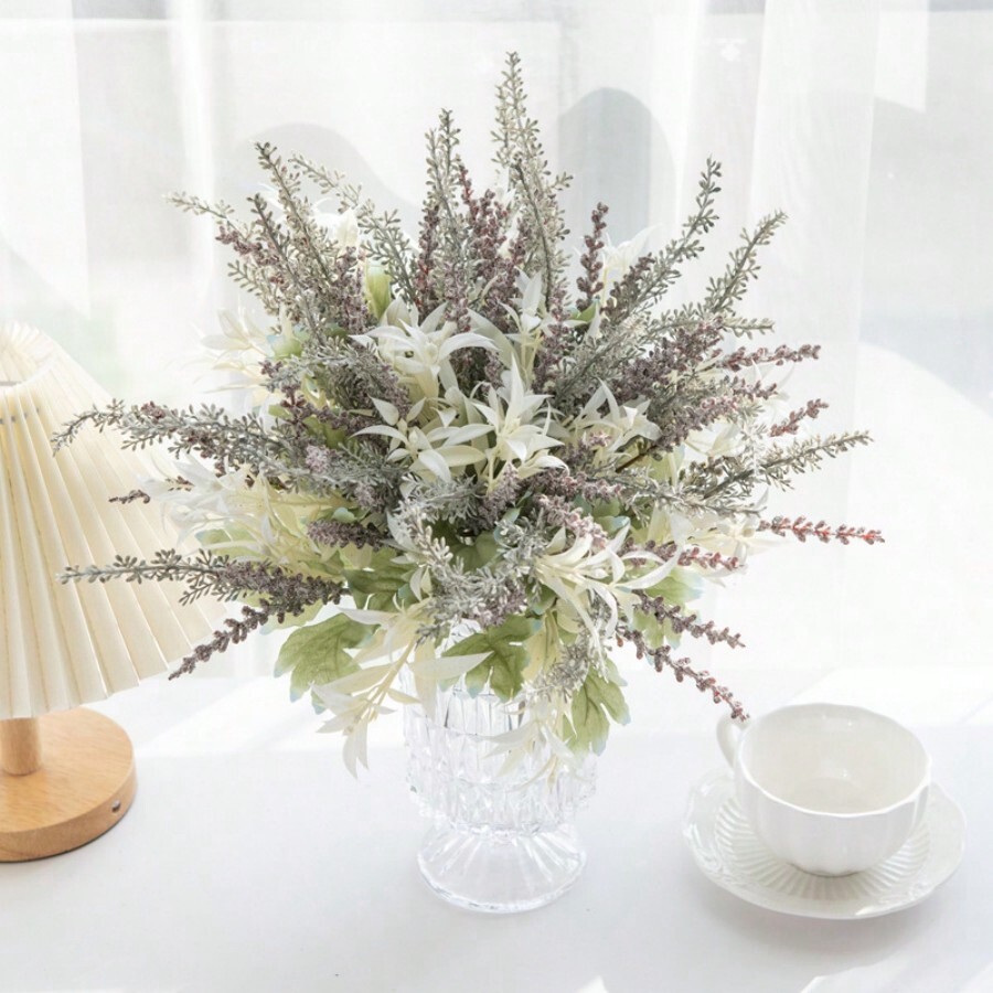 1/3PCS Artificial Flower Reed Bouquet, Lavender Artificial Plant