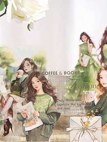 10 Pieces Elegant Phantom Series PET Waterproof Adhesive Decal Set - Mixed Color Floral, Food, Architectural & Character Prints With Glitter, Ideal For DIY Scrapbooks, Journals & Suitcases, Single-Use With Glossy Finish, Star Patterned Plant-Themed Asymmetric Shapes On Plastic Surfaces - Elegant Phantom - View 8